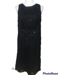 Jones New York Collection  Black Lace Evening Cocktail Dress Women's…